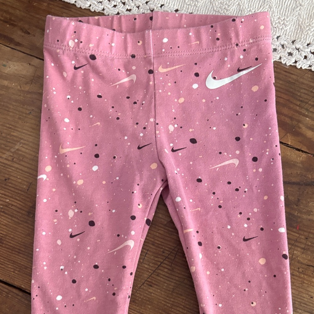 Nike Kids Splatter Print Pink Leggings